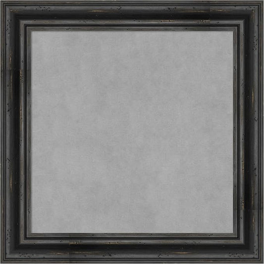 Amanti Art Black Framed Magnetic Board 25x25 Medium Vision Board by AmantiArt