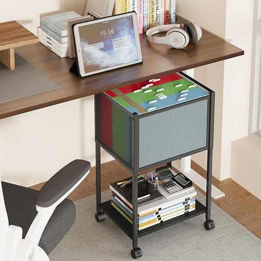Sbanmao Letter/Legal Rolling File Cart, Narrow Mobile File Cabinet by shengbaomaoyi