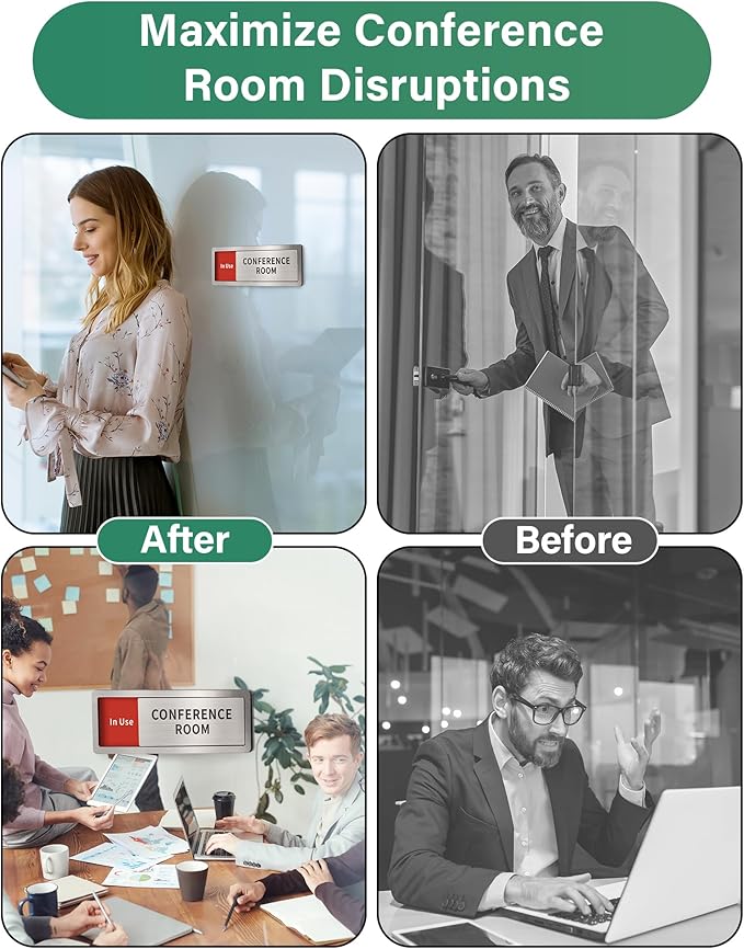 Restroom Sliding Door Signs Do Not Disturb, In Use/Available Slider Sign - Image 4