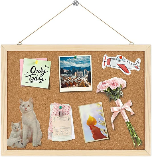 Cork Board, FEBSNOW Cork Board Bulletin Board, 14.6 X 11 inches Vision Board by HOMECRAFTBEAUTYBABY