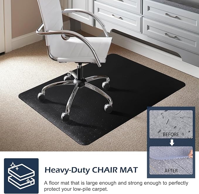 SALLOUS Office Chair Mat for Carpet, Non-Slip Floor Mat - Image 8