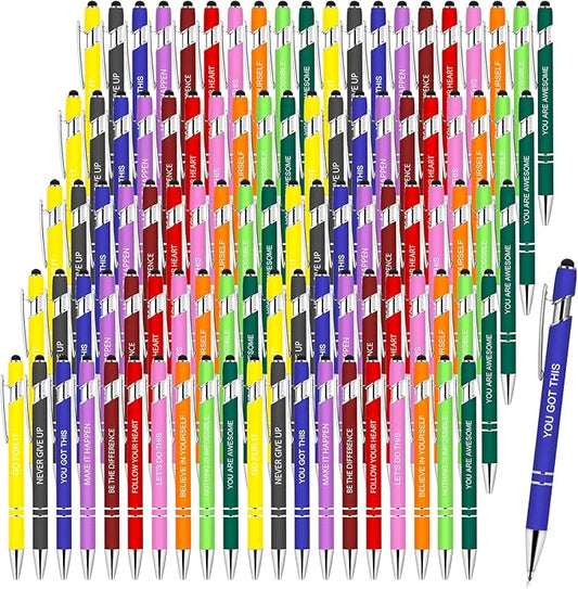 Greengines 100 PCS Inspirational Pens Bulk, Motivational Ballpoint Pen by Greengines
