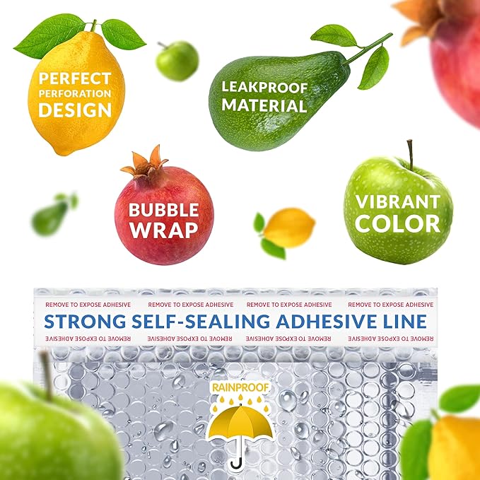 Amiff Silver Thermal Bubble Mailer, 18 x 22 Inches. 10 Pack Metallic Bubble - Image 4