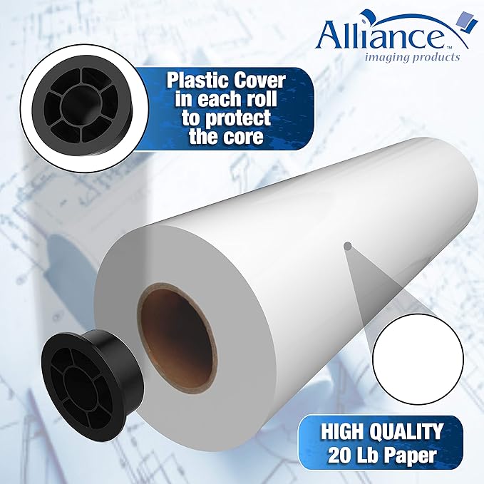 Alliance Wide Format Paper 24" x 500' Rolls Bond Engineering - Image 4