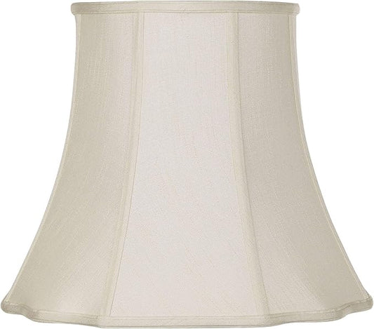 Creme Large Bell Cut Corner Lamp Shade 10" Top x 16" Bottom x 14" Slant x 13.5" by Springcrest