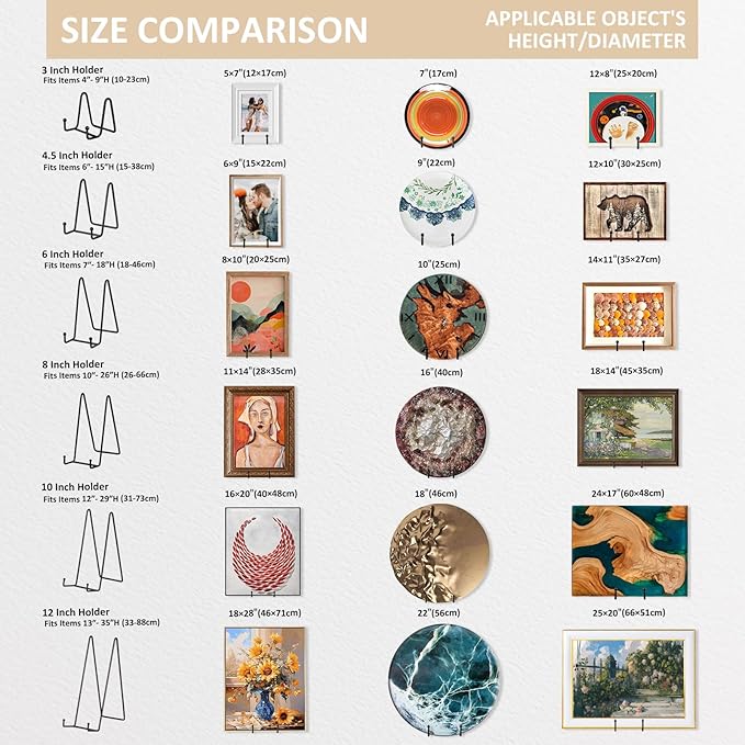 LIONWEI LIONWELI Decorative Plate Stand Holder Picture Frame Stand Easel - Image 9