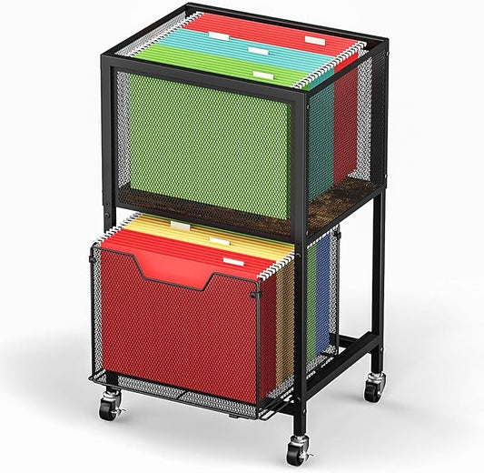 Tiaoheka Rolling File Cart, Mobile File Cabinet by Tiaoheka