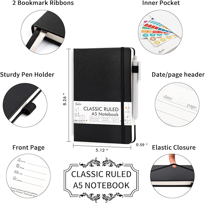 feela 8 Pack Journal Notebook Bulk - Image 2