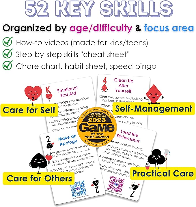 Mind Brain Emotion 52 Essential Life Skills: No-Excuses Game to Teach Kids - Image 4