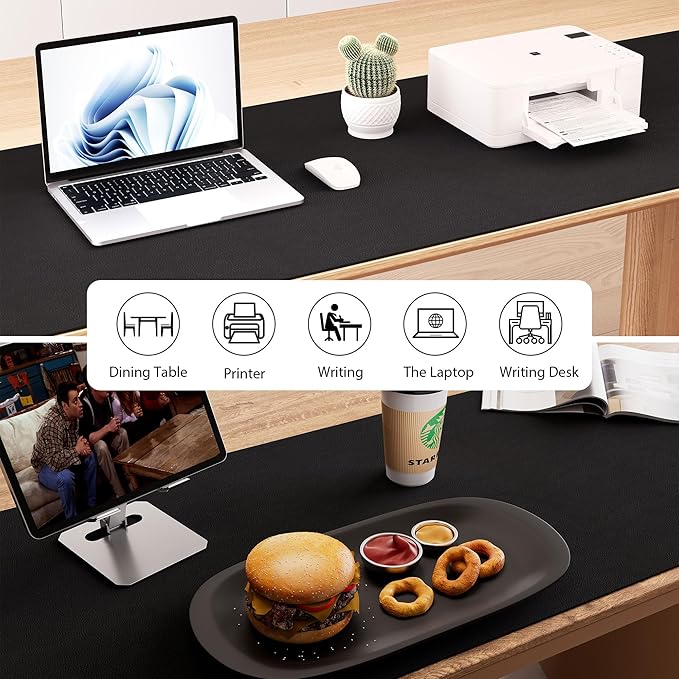 Aothia Leather Desk Pad Protector, Office Desk Mat, Large Mouse Pad, Laptop - Image 6