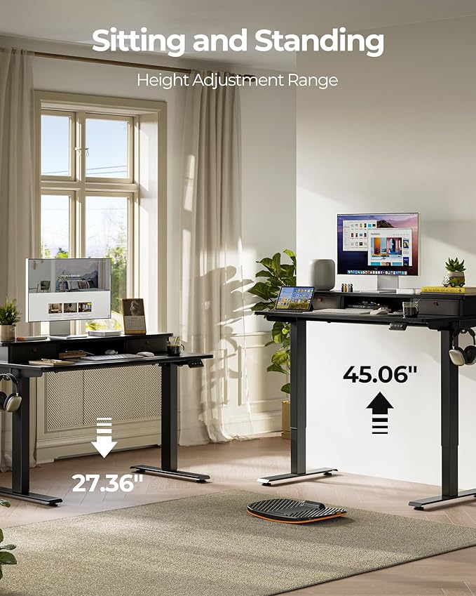 FEZIBO 48 x 24 Inch Height Adjustable Electric Standing Desk - Image 5