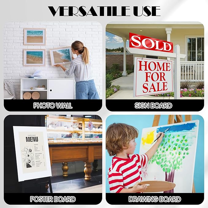 Elcoho 4 Pack White Foam Board, 24 x 36 Inch Acid-Free Foam Core Board - Image 5