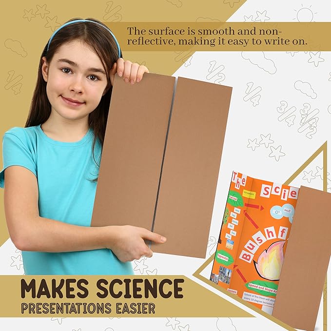 White Tri-Fold Presentation Board 28" X 40" Display Exhibition Board - Image 3