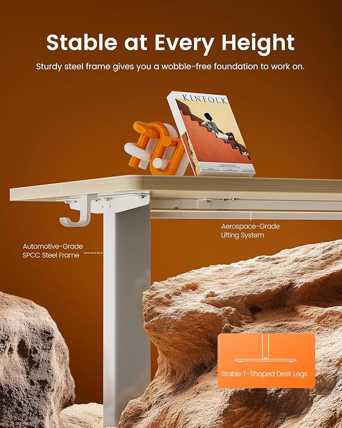 Ergear Height Adjustable Electric Standing Desk, 48x24 Inches Sit Stand up - Image 5