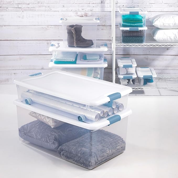 Sterilite 4-Pack Latching Box, Under Bed Storage Bins - Image 4