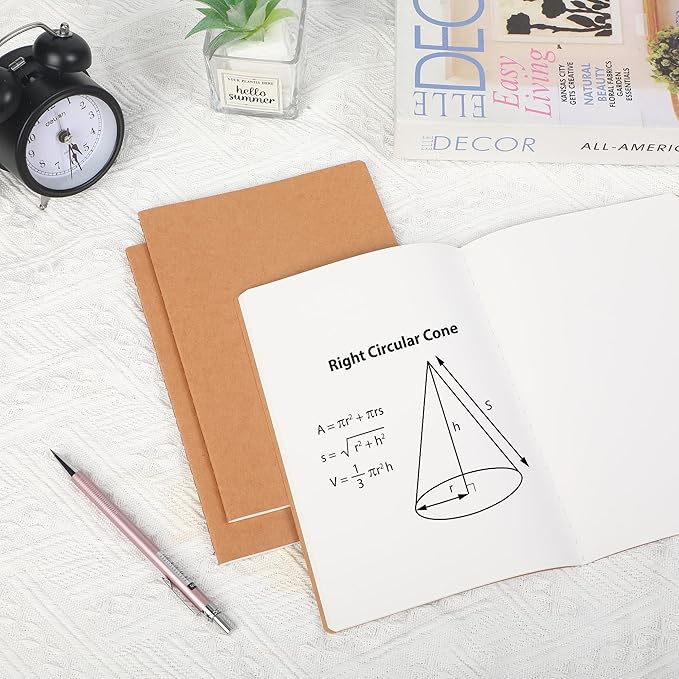 12 Pack Blank Kraft Notebooks, 8.3x5.5 Inches A5 Small Journals Bulk Blank - Image 5