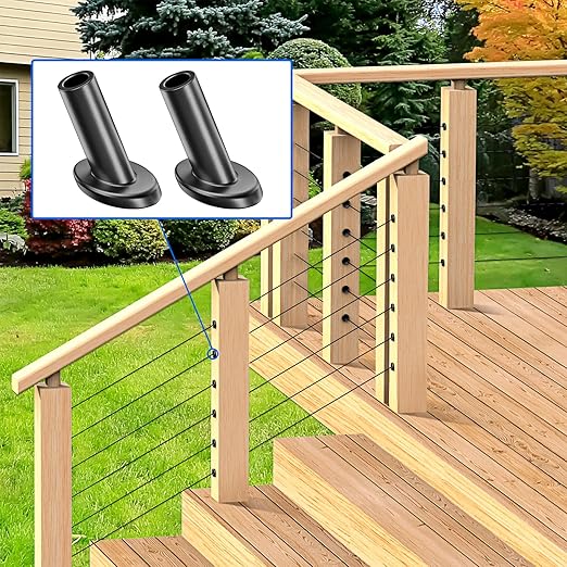 BLIKA 40 Pack 25 30 35 Degree Black Cable Railing Angle Beveled Protector - Image 7
