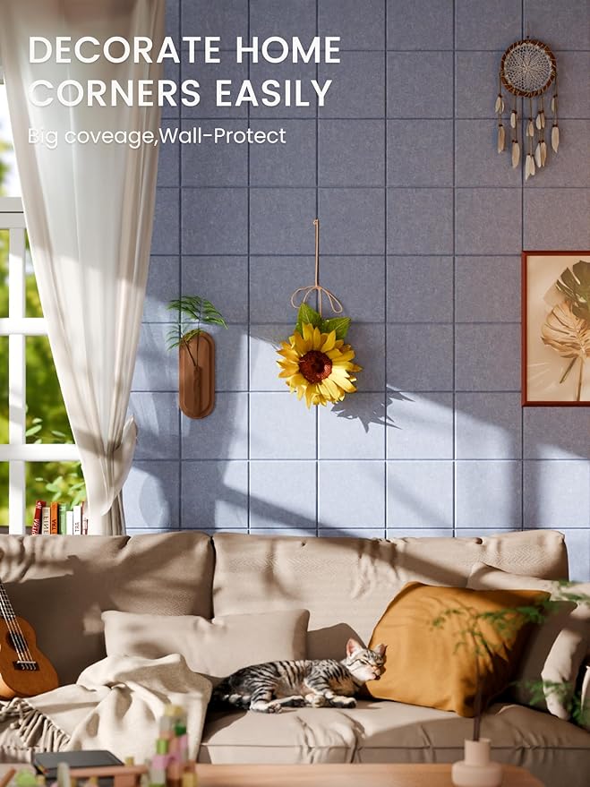 Bumusty Large Cork Board Alternative-47 x35 Felt Bulletin Board Tiles, - Image 4