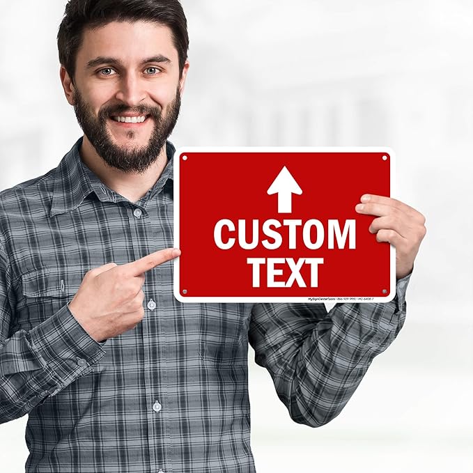 Custom Arrow, Custom Directional Sign, Up Arrow, 7x10 Inches, 55 mil thick HDPE - Image 2