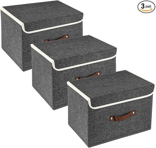 TYEERS Collapsible Storage Boxes, Washable Fabric Storage Bins by StorageOrganization