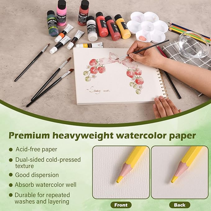5x7.5 Inch Spiral Watercolor Paper Pad - Image 5