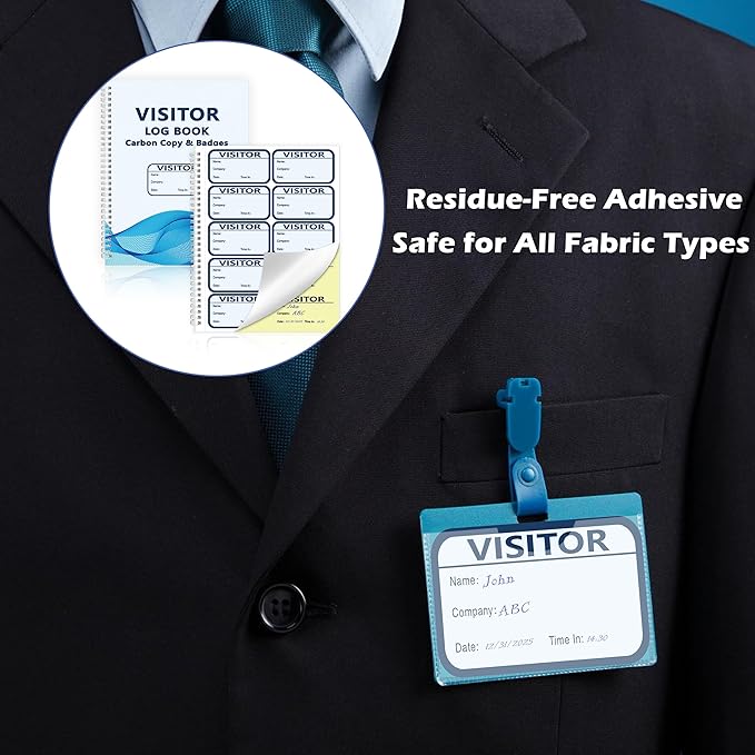 1 Pack of 150 Visitor Badges Registry Log - Image 4