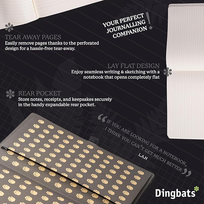 Dingbats* - Wildlife Lined Extra Large A4 Notebook - PU Leather Hardcover - Image 4