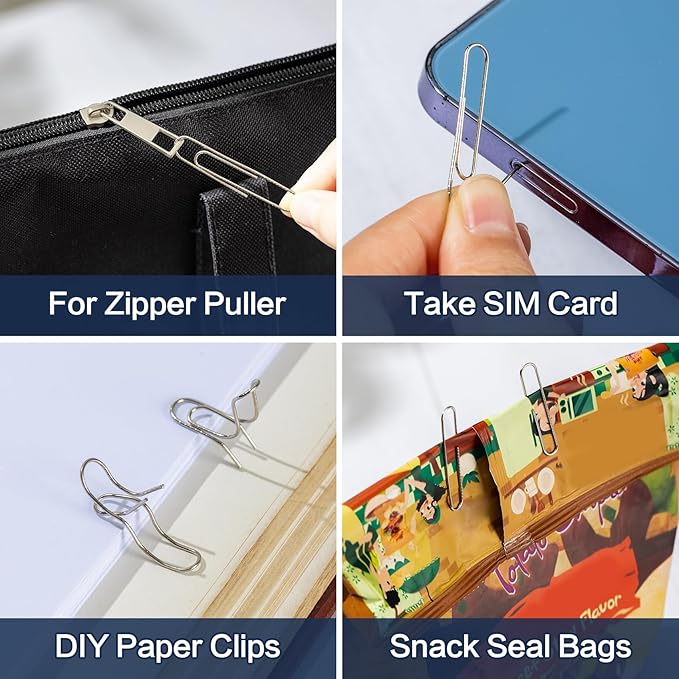 Deli Jumbo Paper Clips Smooth, 300 Large Paper Clips, 3 Boxes of 100 Each - Image 6