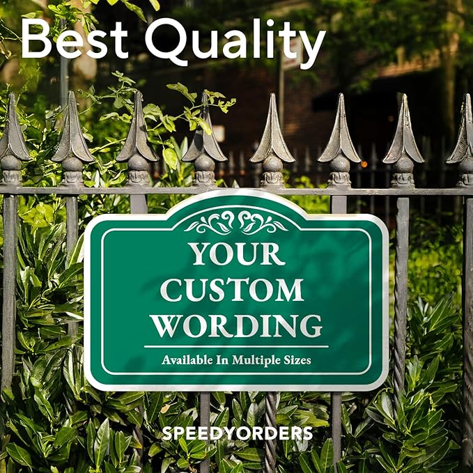 Custom Forest Green Outdoor Metal Sign - Image 7
