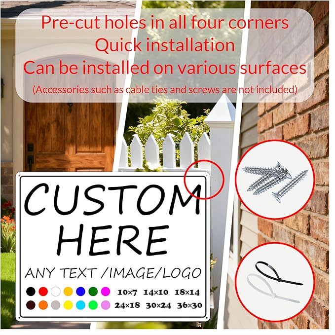 Custom Signs, Personalized Metal Signs-10×7inches-indoor/outdoor Weatherproof - Image 4