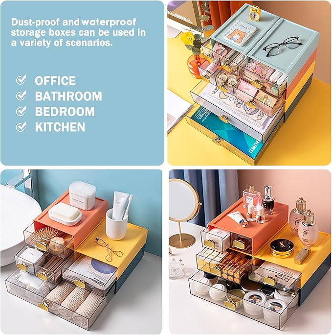 DETEIN 2PACK Stackable Storage Drawers - Image 3
