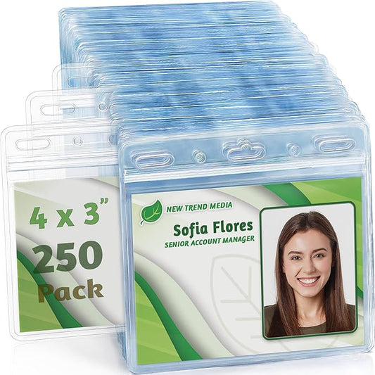 EcoEarth - Horizontal Card Protector w/Soft Edge - Sealable 4x3 Inch, 250 Pack by EcoEarth