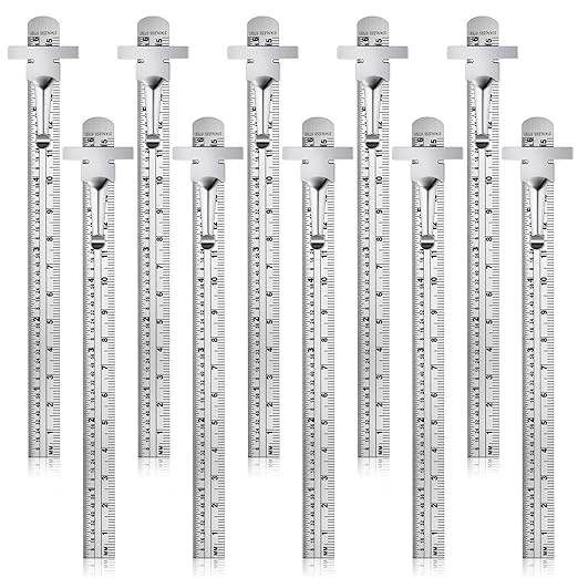 10 Pieces 6 Inch 15 cm Pocket Ruler Flexible Precision Stainless Steel Ruler by Frienda