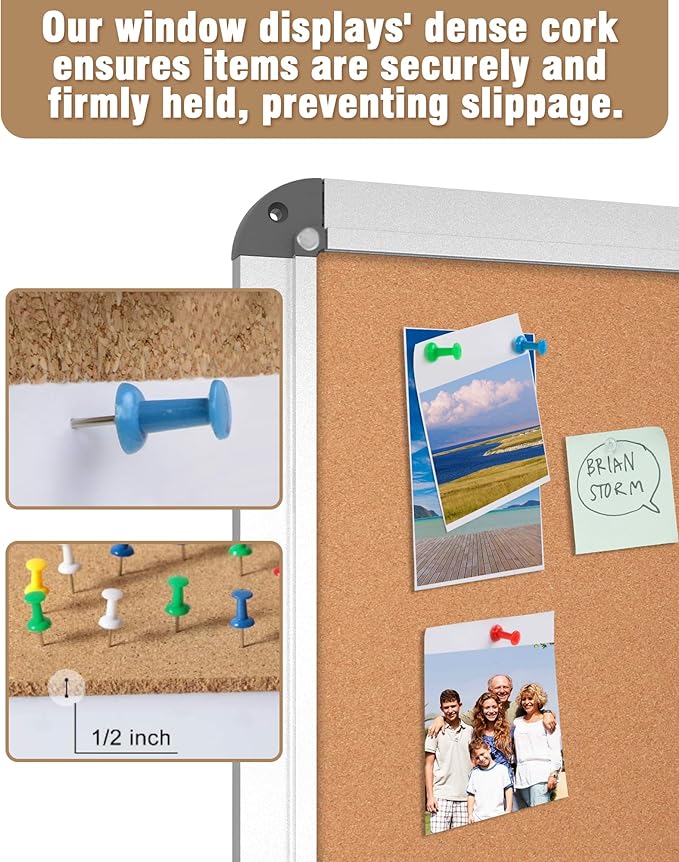 Mifuro 26"x20" Enclosed Bulletin Board, Lockable Weather-Resistant Aluminum - Image 6