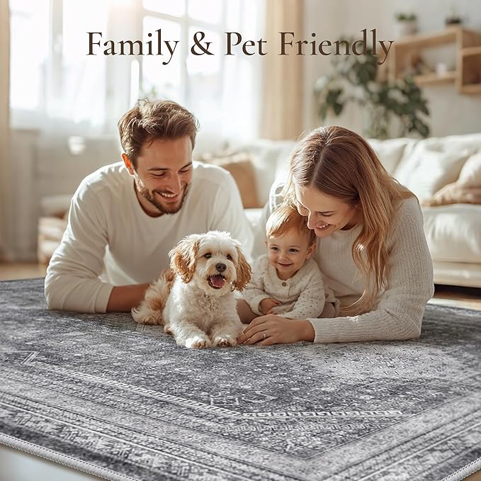GENIMO Runner Rug 2x10 Non Slip Machine Washable Hallway Runner Rug, Low Pile - Image 6