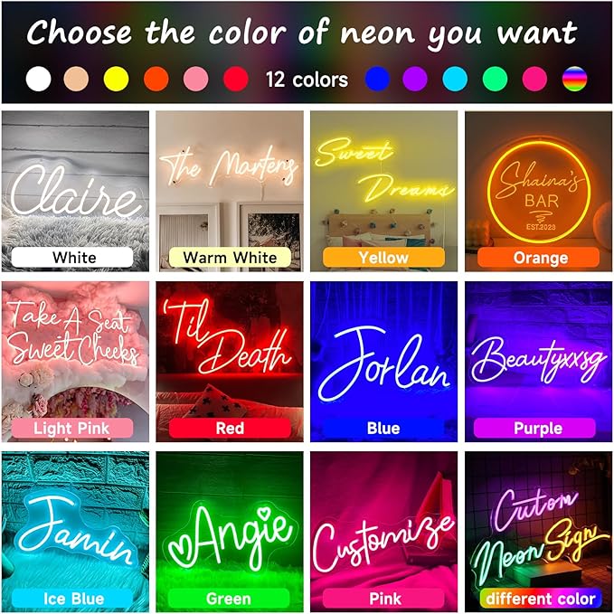 Custom Neon Sign for Wall Decor, Neon Sign Customizable Personalized LED Neon - Image 4