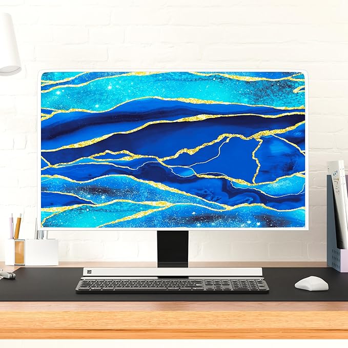Baocicco Royal Blue Marble Waterproof TV Cover 40, 43 Inch Creative Design - Image 4