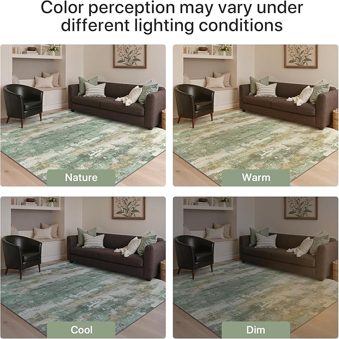 GENIMO No Crease Non Slip 9x12 Area Rugs - Image 8