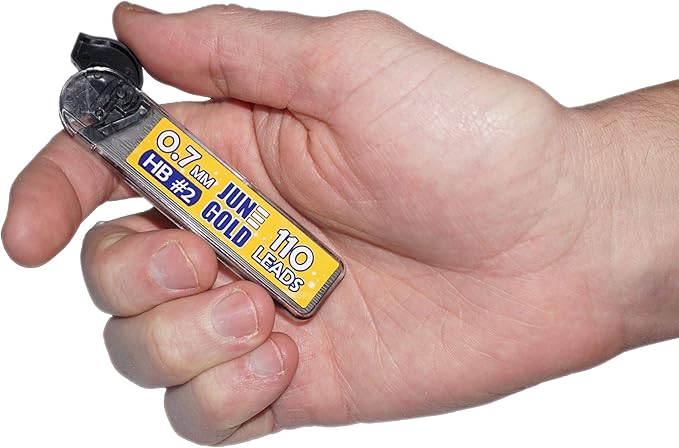 June Gold 1320 Pieces, 0.7 mm HB #2 Lead Refills, 12 Dispensers, 110 Pieces Per - Image 2