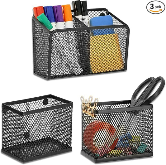 Neudeco Locker Shelf Organizer, Magnetic Pencil Holder, Metal Storage Basket by Neudeco