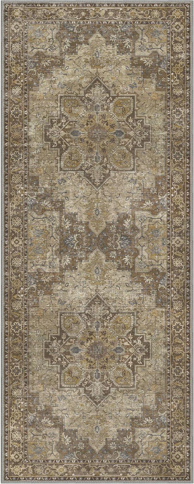 GENIMO 2'6''x8 Runner Rugs for Hallway, Machine Washable Non Slip Vintage Rugs - Image 8