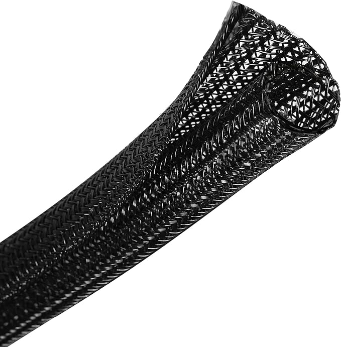 CrocSee 10ft - 1/4 inch Braided Cable Management Sleeve Cord Protector - by CrocSee