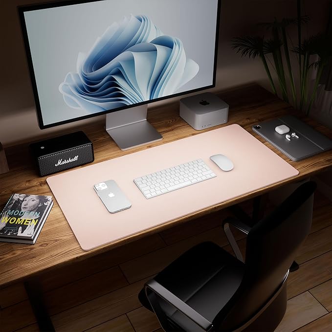 Aothia Double-Sided Desk Pad – 25.6"x13.7" Large Mouse Pad, Leather Desk Mat - Image 3