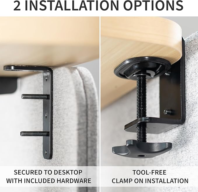 VIVO Clamp-on/Screw-on 71 x 24 inch Privacy Panel System, Sound Absorbing - Image 5