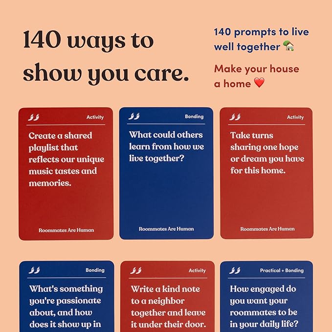 Roommates are Human | 140 Conversation Cards to Help You Get to Know Your - Image 3