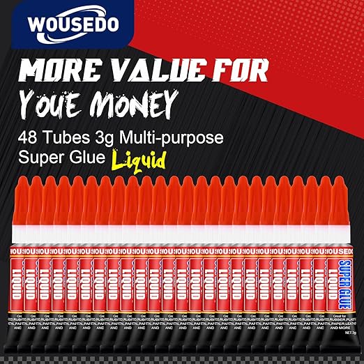WOUSEDO 48 X 3g Super Glue Liquid, Fast Drying Cyanoacrylate Glue - Image 5