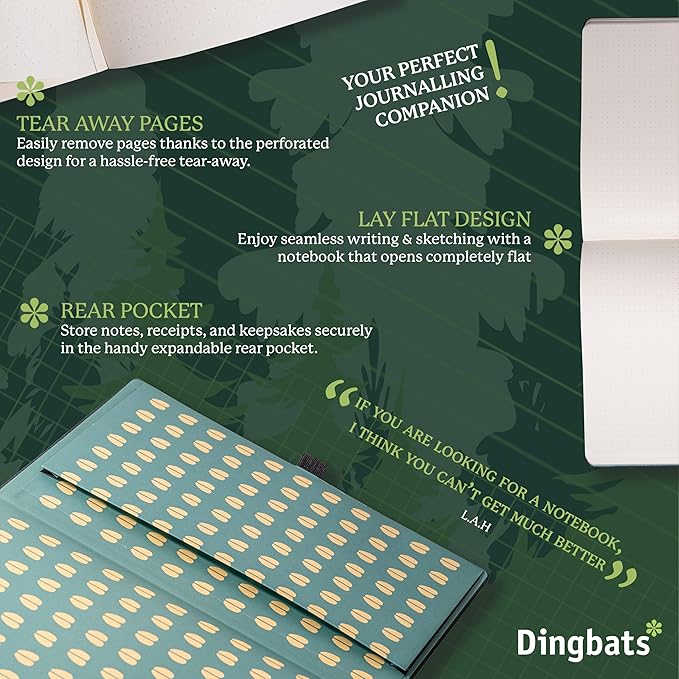 Dingbats* - Wildlife Plain Extra Large A4 Notebook - PU Leather Hardcover - Image 5