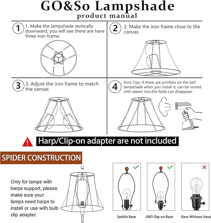 GOSO Scalloped Lamp Shades Set of 1 Medium Black Replac, Braids - Image 8