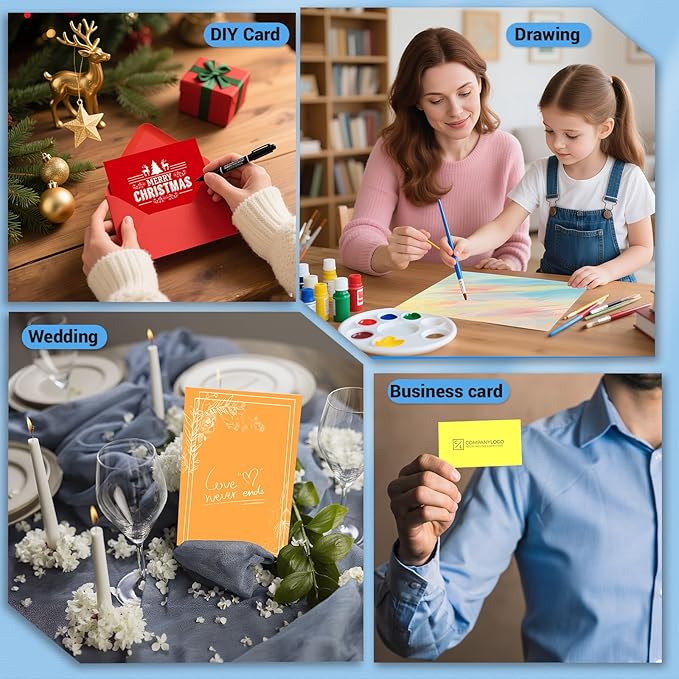 Cardstock 8.5 x 11, 10 Colors Colored Printer Paper 75 lb/200 gsm, 120 Sheets - Image 7