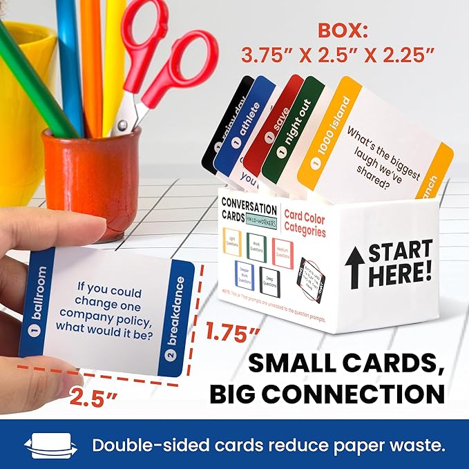 400 Conversation Cards for Coworkers – Two Fun Teambuilding Games for Work – - Image 4